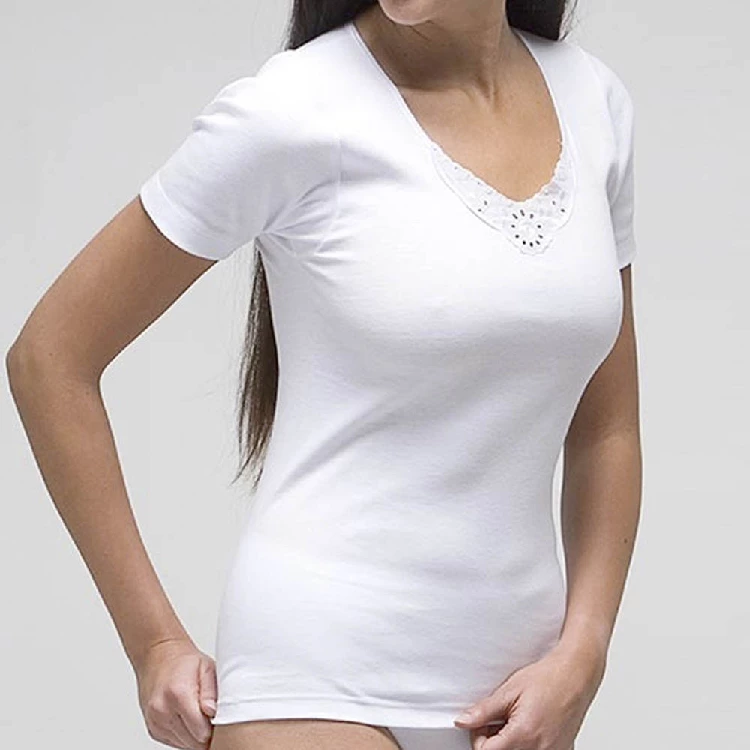 Camiseta interior mujer Rapife 2118 Manga Corta Lacotex