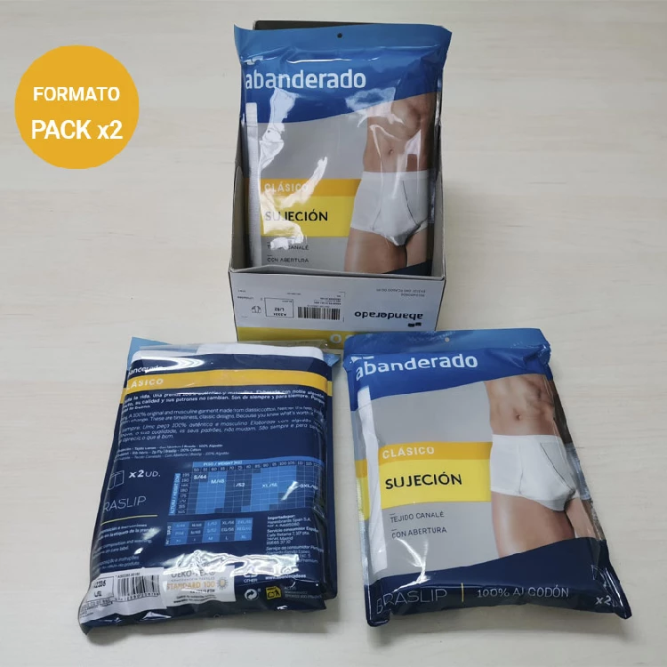 Pack 2 Slip clásico algodón “2335” de la marca ABANDERADO