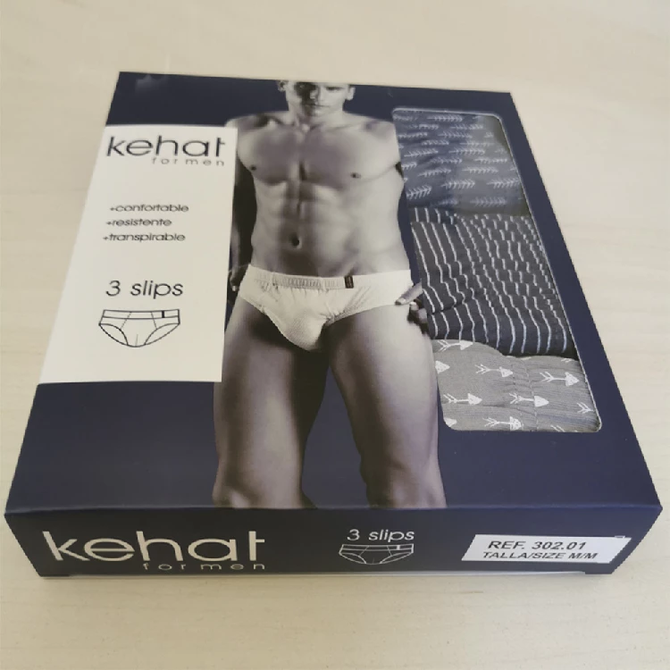 Slip hombre algodón estampado pack x3 Kehat