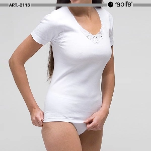 Camiseta interior  mujer Rapife 2118 Manga Corta algodón