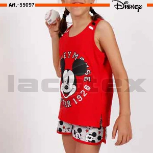 Pijama infantil niña Disney Mickey 55097 primavera-verano