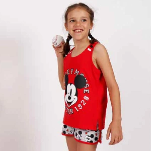 Pijama infantil niña Disney Mickey 55097 primavera-verano