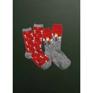 Calcetín hombre Snoopy 21090E Pack de 2 Navidad