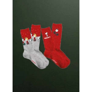 Calcetín mujer Snoopy 21093E Pack de 2Navidad