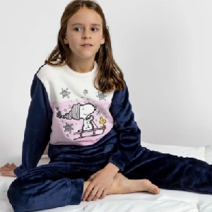 Pijama infantil niña Snoopy 63460 Punto Coralina