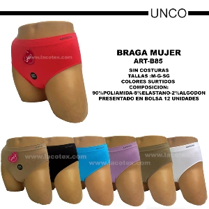 Braga mujer Unco B85 Pack de 12 Sin costuras 