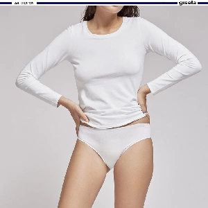 Camiseta interior mujer manga larga Gisela 1/0129 algodón orgánico