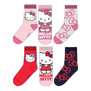 Calcetín infantil Hello Kitty HY06031 Pack de 6 tripacks