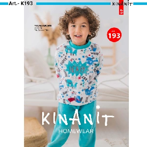 Pijama infantil niño KinaNit KN193 otoño-invierno coralina