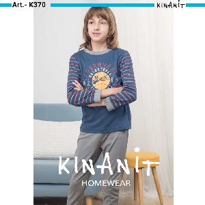 Pijama infantil niño KinaNit KN370 otoño-invierno coralina