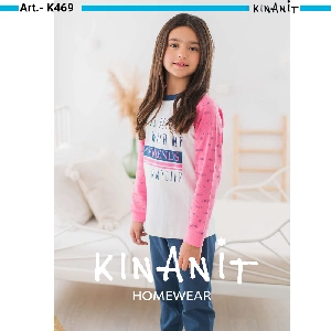 Pijama infantil niña KinaNit KN469 otoño-invierno Interlock/algodón
