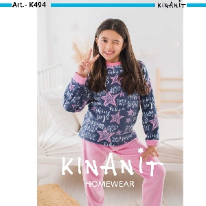 Pijama infantil niña KinaNit KN494 otoño-invierno Coralina