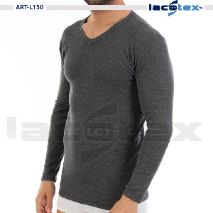 Camiseta hombre manga larga color lacotex l150 Precio por 3 Unidades