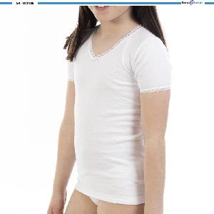 Camiseta interior infantil niña thermal manga corta Lacotex LCT145