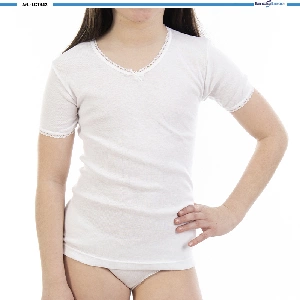 Camiseta interior infantil niña manga corta Lacotex LCT342