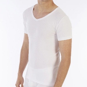 Camiseta hombre manga corta Lacotex LCT420 Cuello Pico