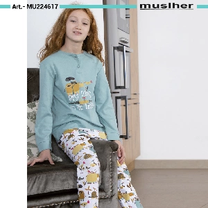 Pijama niña Muslher 224617 Otoño-invierno interlock 