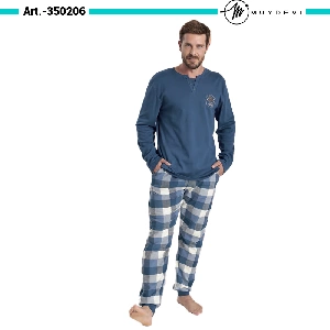 Pijama hombre Muydemi 350506 otoño-invierno Interlock/franela