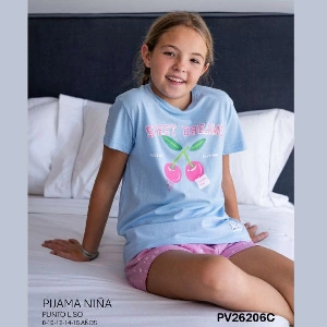 Pijama infantil niña Privata PV26206C Punto liso