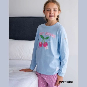 Pijama infantil niña Privata PV26206L Punto liso