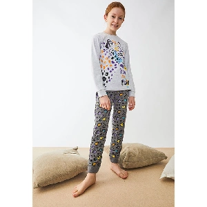 Pijama infantil niña Tobogan 22208211 Otoño-invierno terciopelo