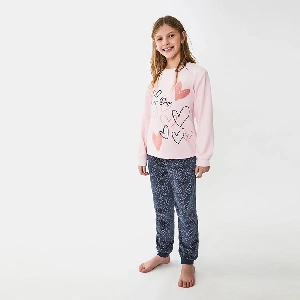 Pijama infantil niña Tobogan 22208310 Otoño-invierno terciopelo