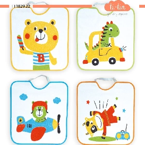 Babero bebe Ti-Tin TT1829.22 rizo estampado impermeable.