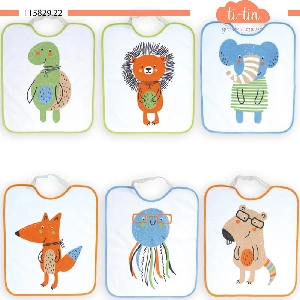 Babero bebe Ti-Tin TT5829.22 microfibra estampado impermeable.