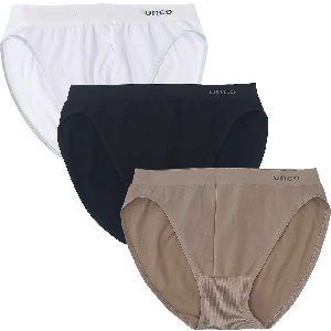 UNCO Bragas sin costura básico Mujer Algodón Pack de 6 Ropa Interior Señora  Brasileña Braguita Estilo