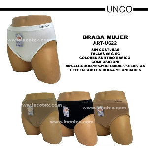 Braga mujer maxi Unco U622 Pack de 12 Sin costuras 