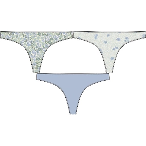 Tanga mujer Waterlemon 201 Pack de 3
