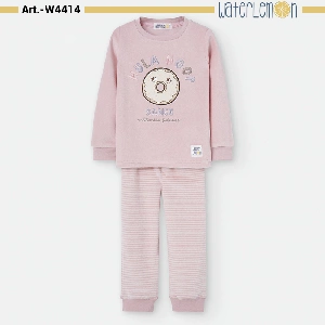Pijama infantil niña Waterlemon WAT4414 Otoño-Invierno Terciopelo