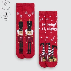 Calcetín infantil Ysabel Mora 42282 Navidad Pack de 2